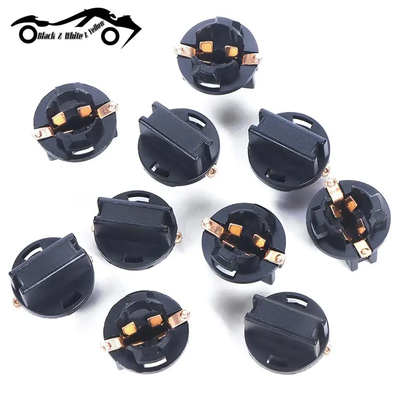 

10pcs T10 Socket Dashboard Instrument Panel Socket T10 W5W 168 192 194 Twist Lock Wedge Bases Lamp Dash Bulb Plug Automotivos