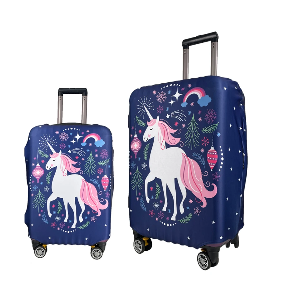 Thick Elastic Colored Striped Luggage Protection Cover Zipper Luggage Suitcase Cover Suitcase Handle Cover Travel Accessories 5