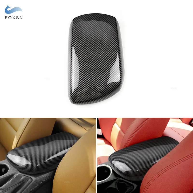 

Car-styling ABS Carbon Fiber Texture Center Control Armrest Storage Box Cover Trim For BMW X1 E84 2009 - 2012 2013 2014 2015 LHD