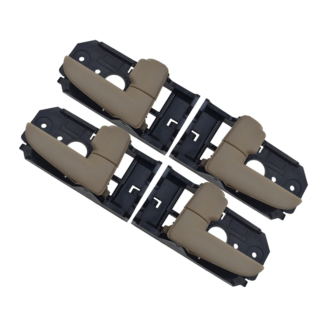 

4 шт., автомобильные передние, задние, левые, правые внутренние дверные ручки 82610-2F000 82620-2F000, подходят для Kia Spectra 2004-2009, бежевые