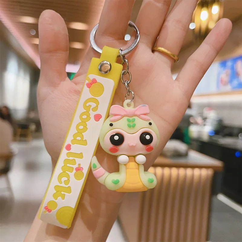 Year of Snake Hanging Keychain Chinese New Year Decoration Chinese Spring Festival Hanging Pendants Keyrings New