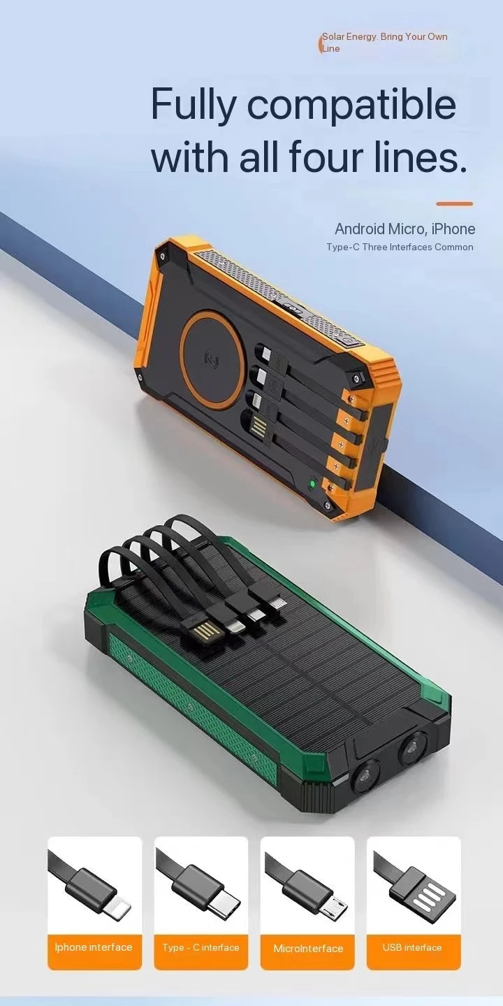 Neu Solar drahtlose lade 20000 mAh große kapazität handy outdoor power bank_voghion.com