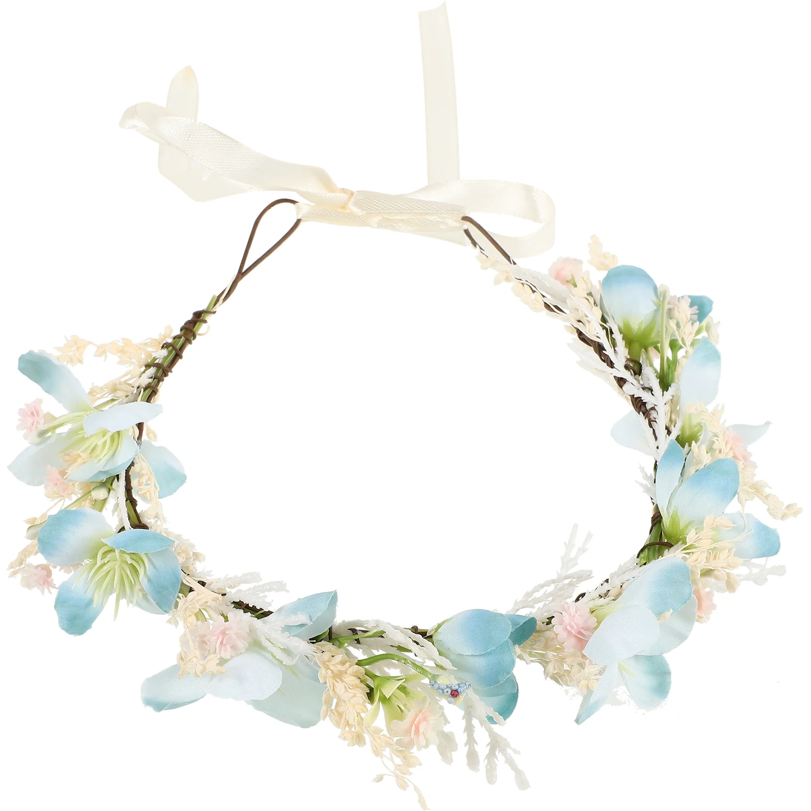 

Цветочная корона, цветочная гирлянда, Цветочная повязка на голову, головные уборы для девушек на свадьбу, цветы, аксессуары для волос, шелковая ткань для невесты