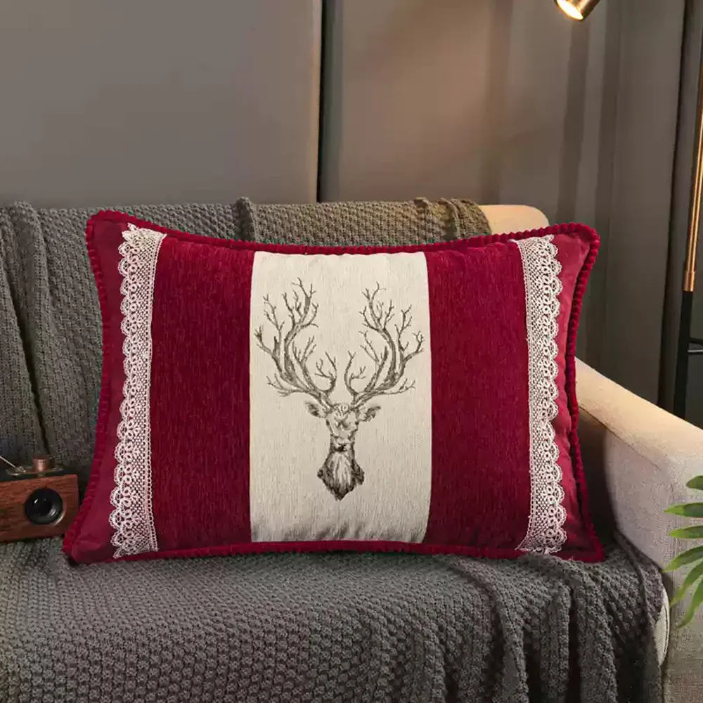 Weiche Chenille Jacquard Nickerchen Zurück Kissen Nacht Schlafen Kissen Kern Wohnzimmer Sofa Kissen Luxus Nacken Unterstützung Wurf Kissen – Detail 26