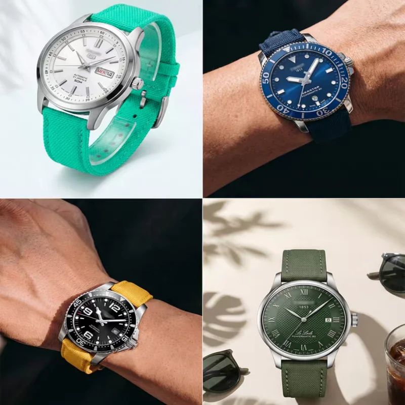 Universal Quick Release Nylon Watch Strap - Breathable Waterproof Canvas Sport Band