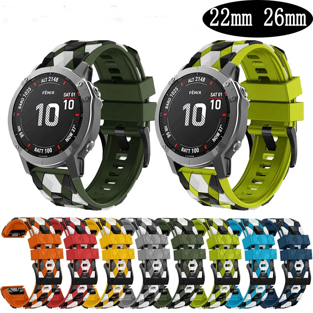 

26mm 22mm Quick Release Silicone Watch Straps For Garmin Fenix7 7X 6X 6Pro 5X 5Plus Wristband 935 Enduro 2 Instinct 2 Bracelets