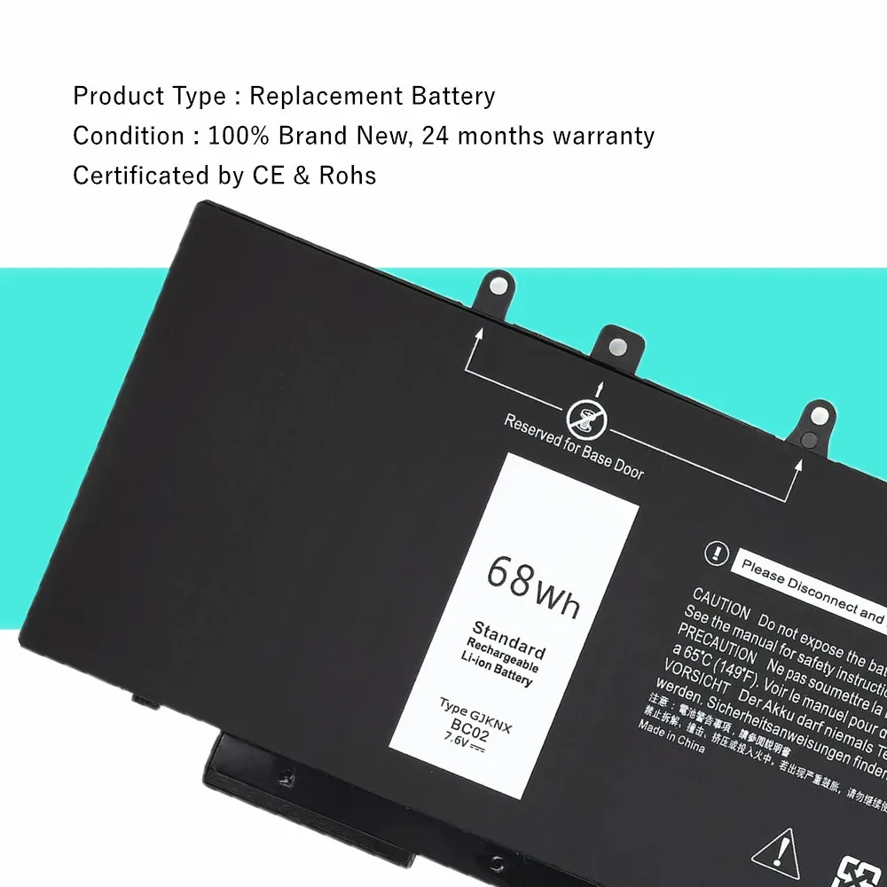 WISTAR GJKNX Battery Compatible for De-ll Latitude 5280 5480 5580 5490 WISTAR GJKNX Battery Compatible for De-ll Latitude 5280 5480 5580 5490