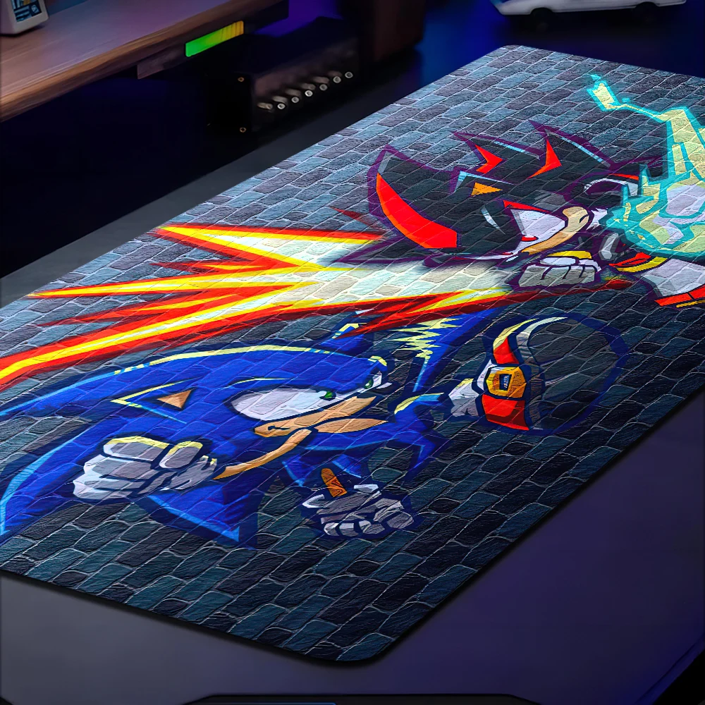 Video Game S-Sonic The-Hedgehog INS Tide Large Table Mat Student Mousepad Gamer Computer Keyboard Pad Games Pad Computer Table 3