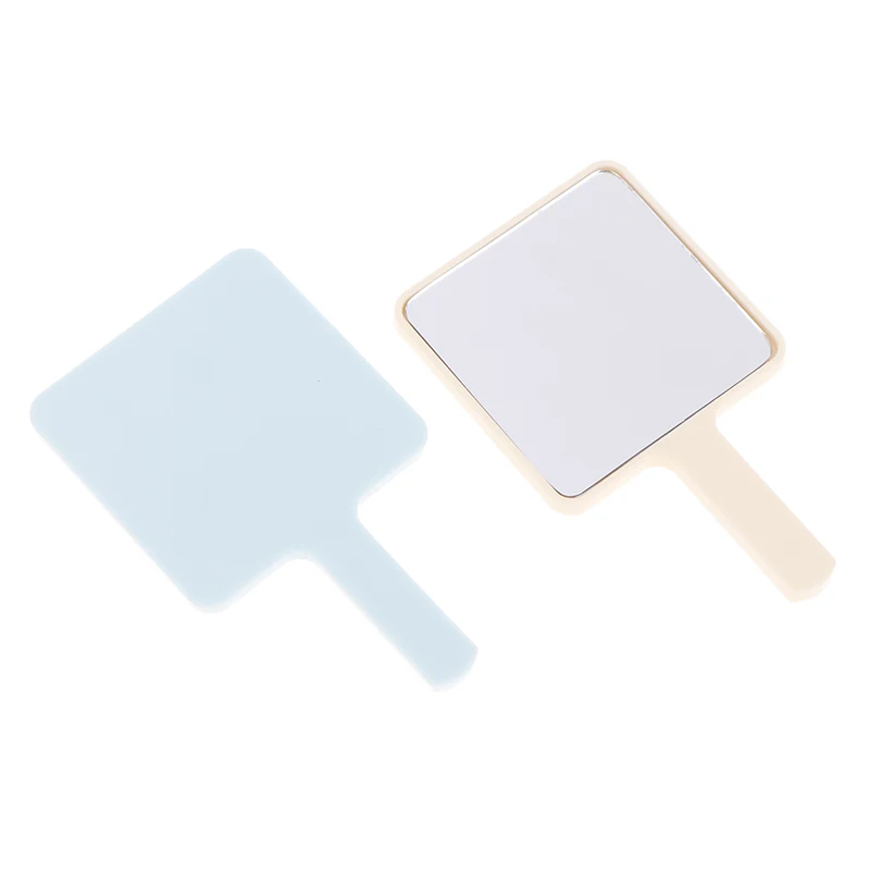 손잡이가 달린 핸드헬드 메이크업 거울, 스퀘어 메이크업 화장대 거울, 스파 살롱 컴팩트 거울, 여성용 화장품 거울