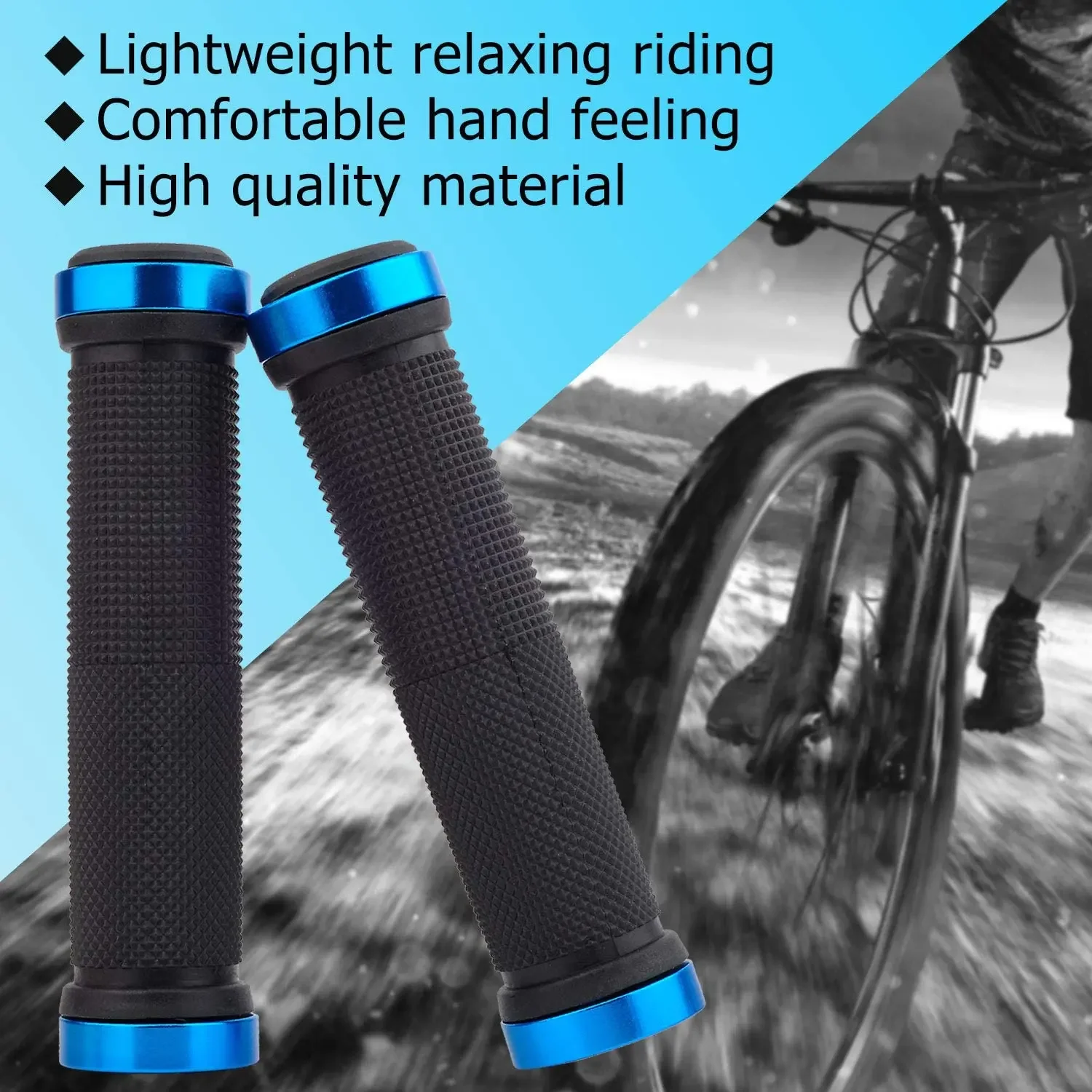 Bicycle Handlebar Grips MTB Bike Non-slip Aluminum Bilateral Lock