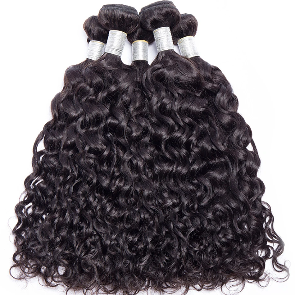 12A Water Wave Bundles 28 30 32 Brazilian Remy Human Hair Extensions Wet And Wavy Curly Raw
