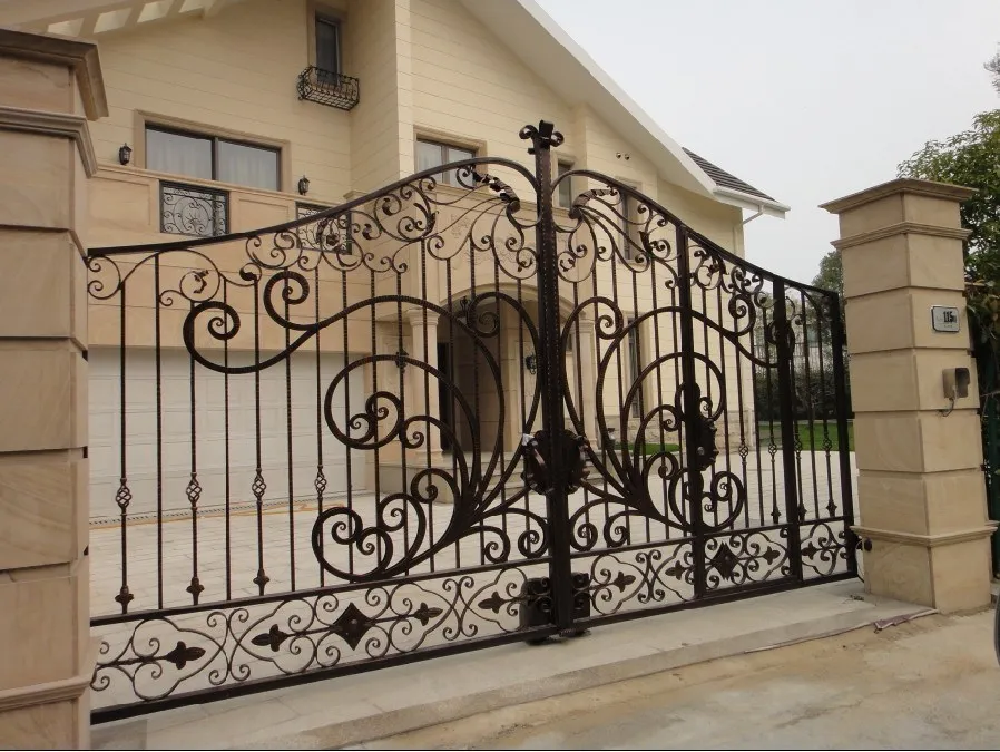 Best Welcome Fashion Small Iron Gate Iron Pipe Gate Design Wrought Iron Gate 5