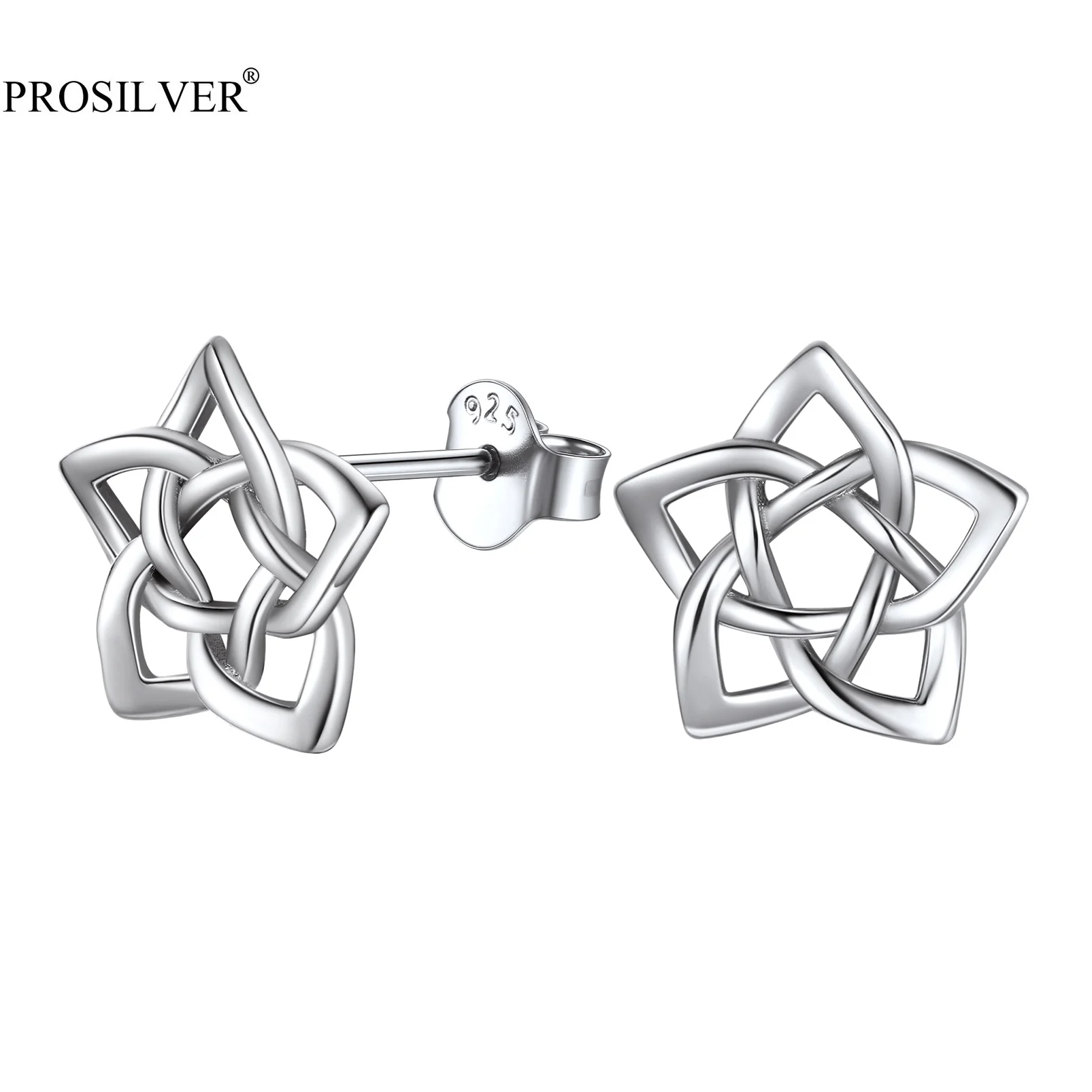 

PROSILVER Women Earrings Hypoallergenic 925 Sterling Silver Flower Floral Earrings Rose Gold/18K Gold Stud Earring