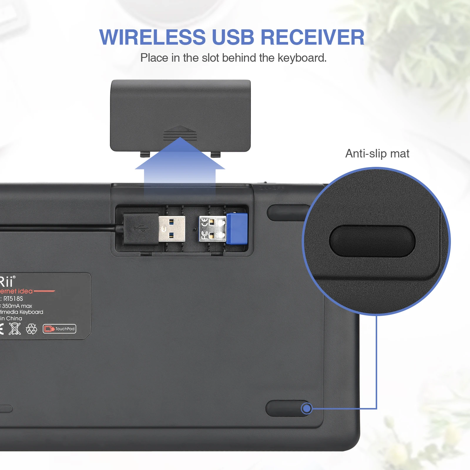 Rii K18s bt e 2.4ghz ru Mini Teclado sem Fio Backlight Touchpad Mouse de ar para Caixa Andorid Smart tv Windows - Imagem 6