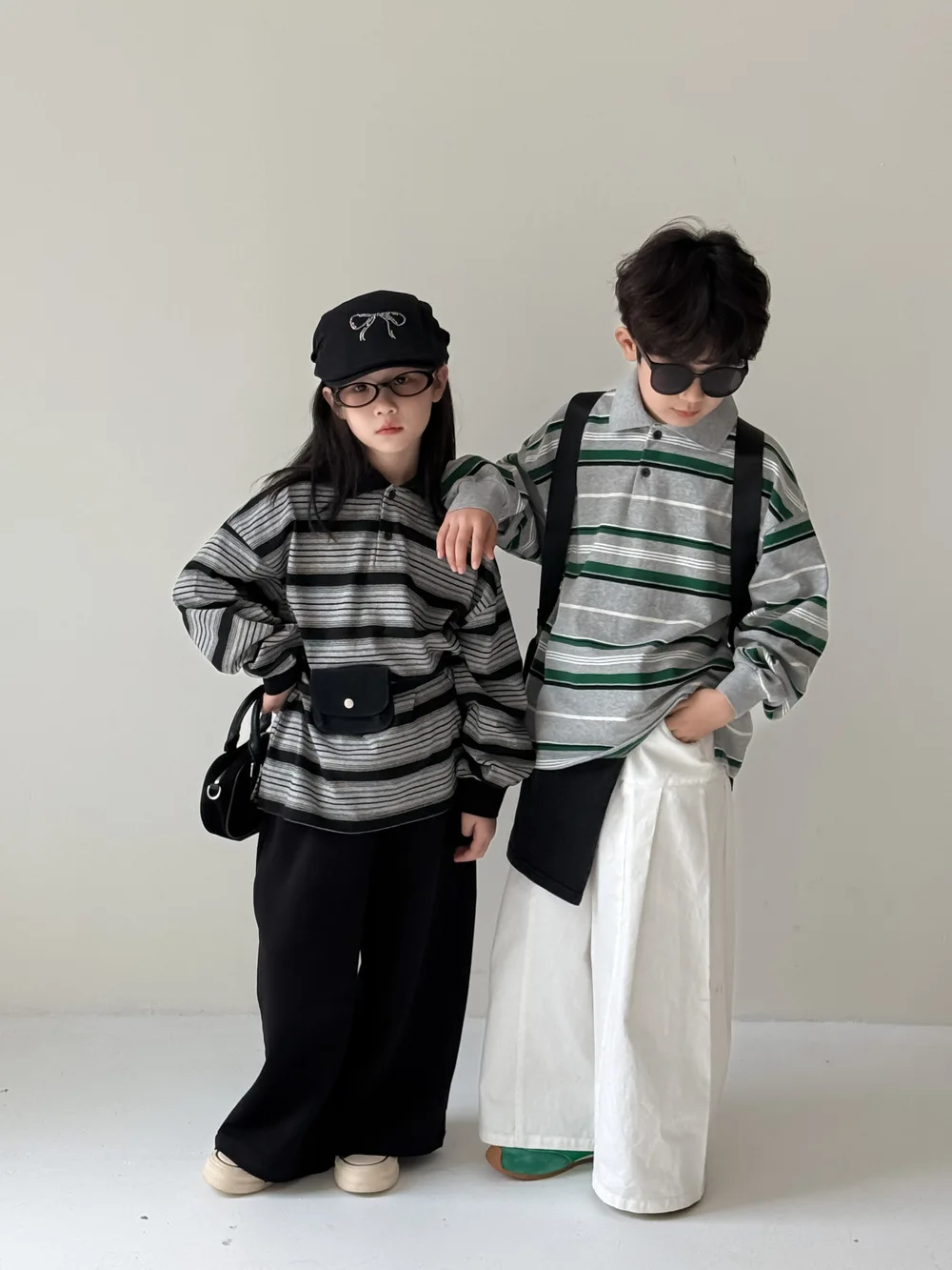 2025 Autumn New Children Long Sleeve T Shirts Cotton Boys Loose Striped Polo Shirts Girls Lapel Casual Bottoming Tops Clothes 4 2025 Autumn New Children Long Sleeve T Shirts Cotton Boys Loose Striped Polo Shirts Girls Lapel Casual Bottoming Tops Clothes - Image 4