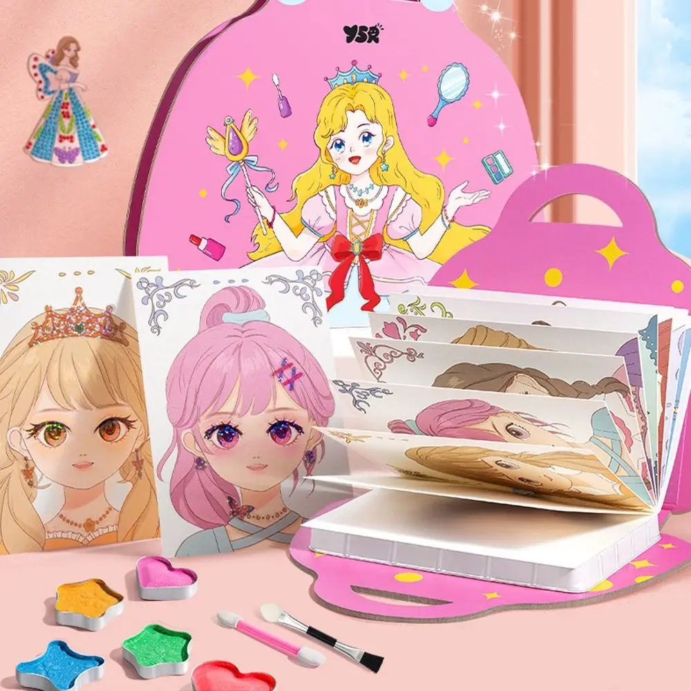 새로운 DIY 공주 메이크업 세트 지루함을 완화 재미 있은 드레스 게임 공주 메이크업 키트 어린이 장난감