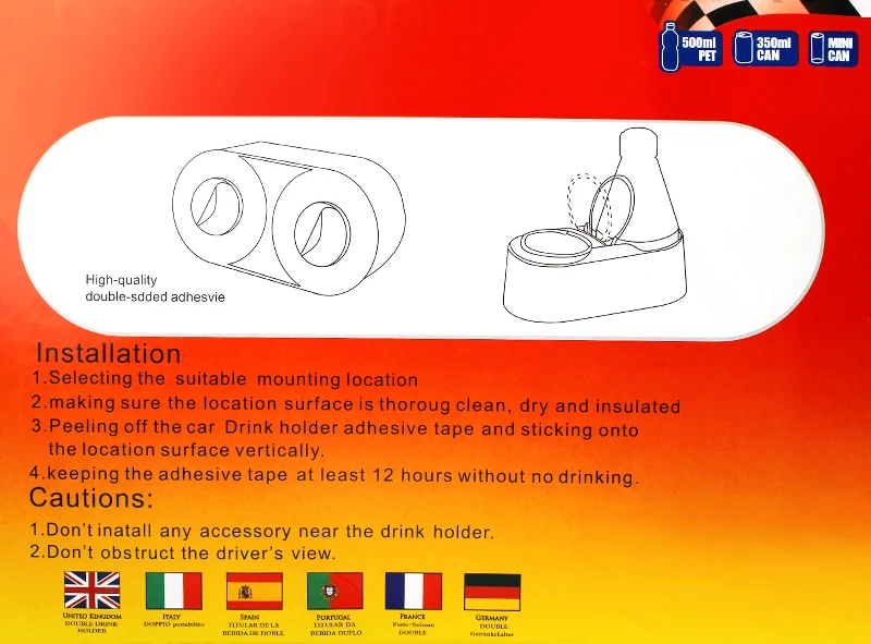 Auto Getränkehalter Für Lüftungsgitter - Universal Halterung Für 500ml Flaschen