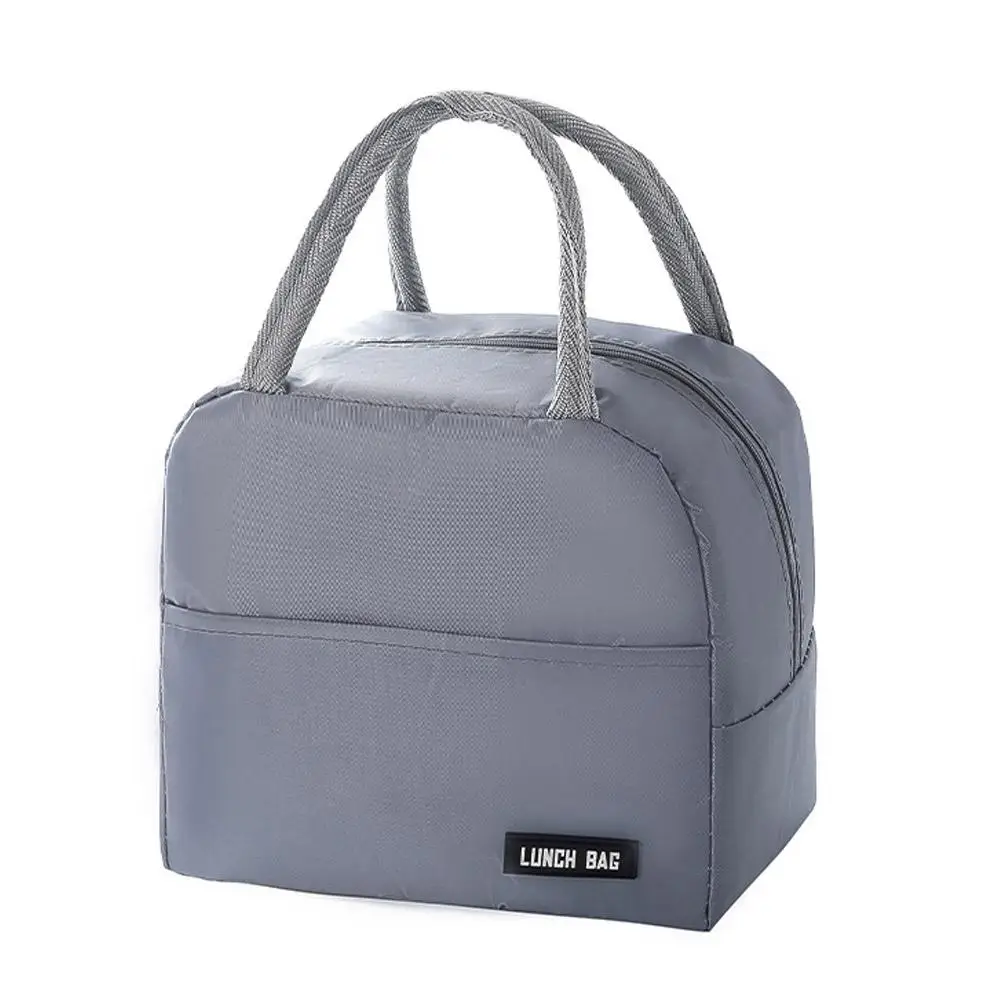 Lunch Bag Oxford Cloth Lunch Bag Insulated Lunch Box Bag with Leakproof Aluminium Foil Lining Mouth with Zipper