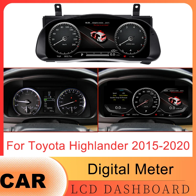 

Latest Car LCD Digital Dashboard Panel Instrument Cluster Cock Speedometer For Toyota Highlander 2015-2020
