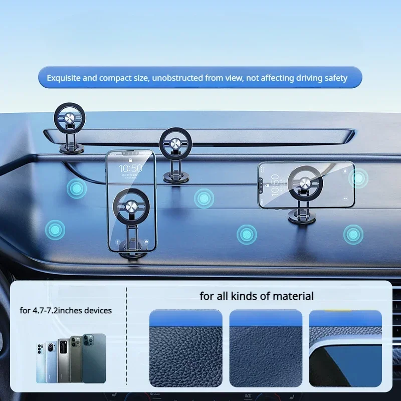 Eary for MagSafe Car Mount Strong 3M Adhesive Magnetic Phone Holder for Car Dash HandsFree 360°Rotation for iPhone 16 15 14 13