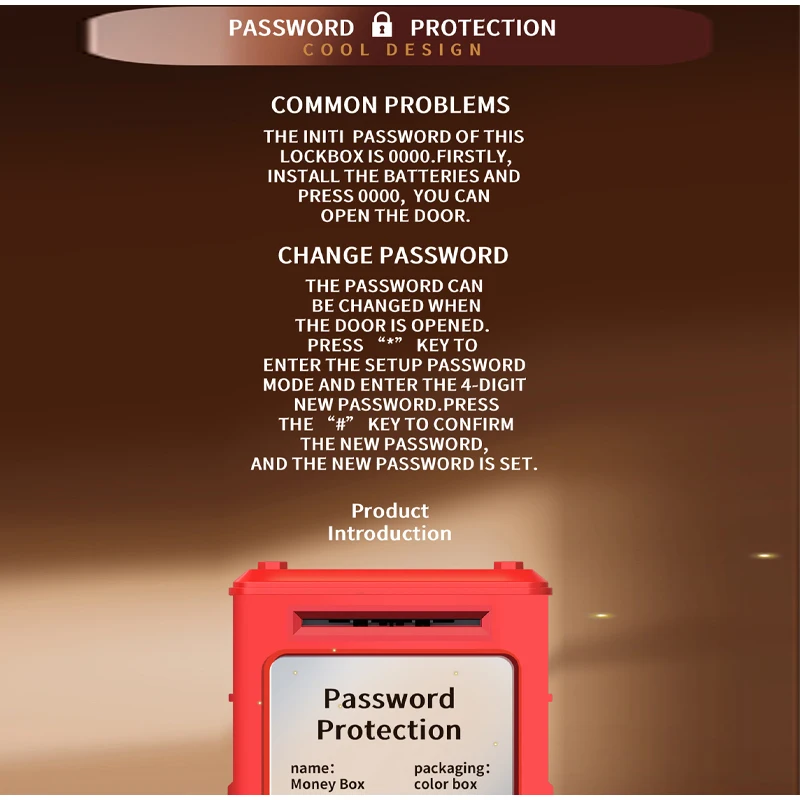 Description Picture 2 of itemPiggy Bank Moneybox Saving Alcancias Safe Deposit Security Box For Money Banks Save Piggie Coin 10000 Savings Electronic