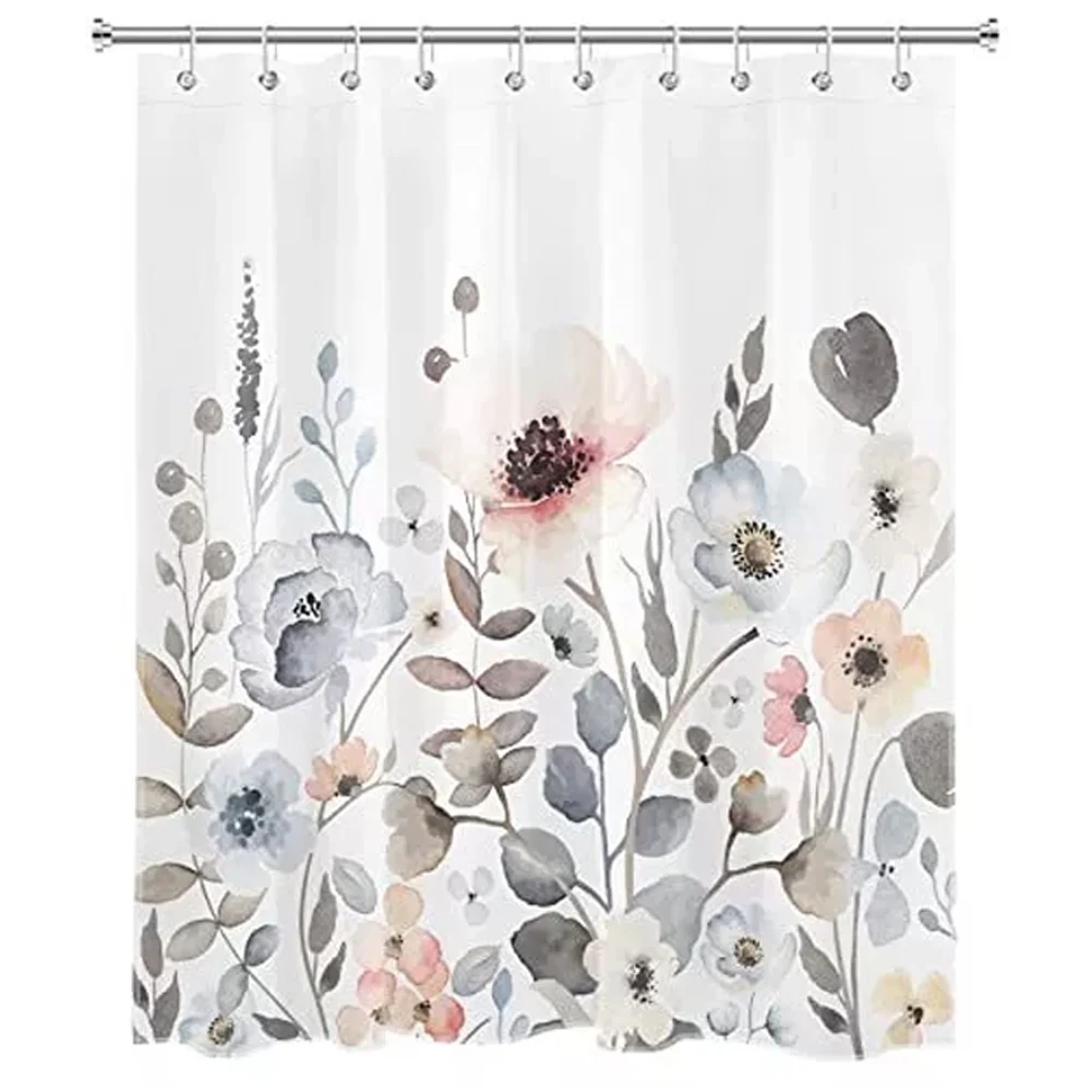 

For Bathroom Shower Curtain 1 Pc 180*180cm Easy To Install Machine Washable Polyester+Polyester Blend Waterproof