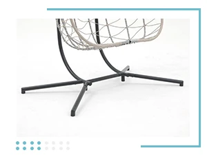 Patiorama 2 Person Double Egg Swing Chair with Stand Indoor Outdoor