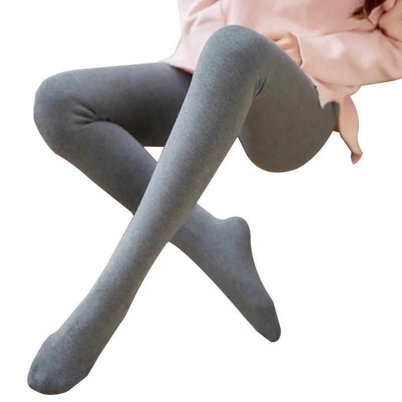 

Threaded Vertical Nine-point Leggings Women Autumn Pants Women Winter Cashmere Warm Cotton Pantyhose