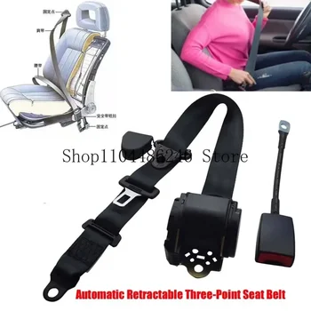 Cintura di sicurezza per sedile conducente per auto 1 pezzo, rotolo telescopico automatico a tre punti, autobus e camion, cintura protettiva a tre punti, cintura di sicurezza