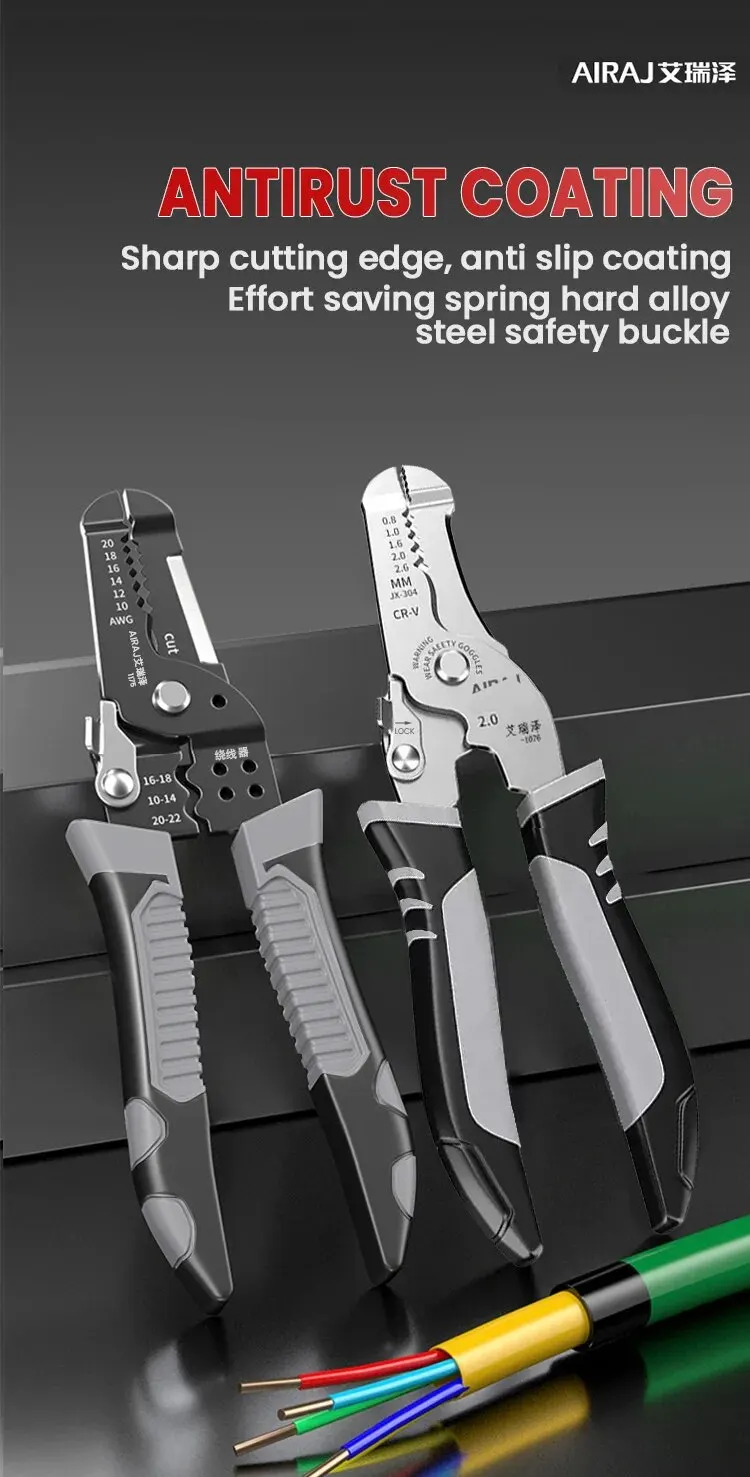 Description Picture 2 of itemAIRAJ Wire Stripper Tools Multitool Plier Crimper Cable Cutter Multifunctional Stripping Tool Crimping Pliers Terminal