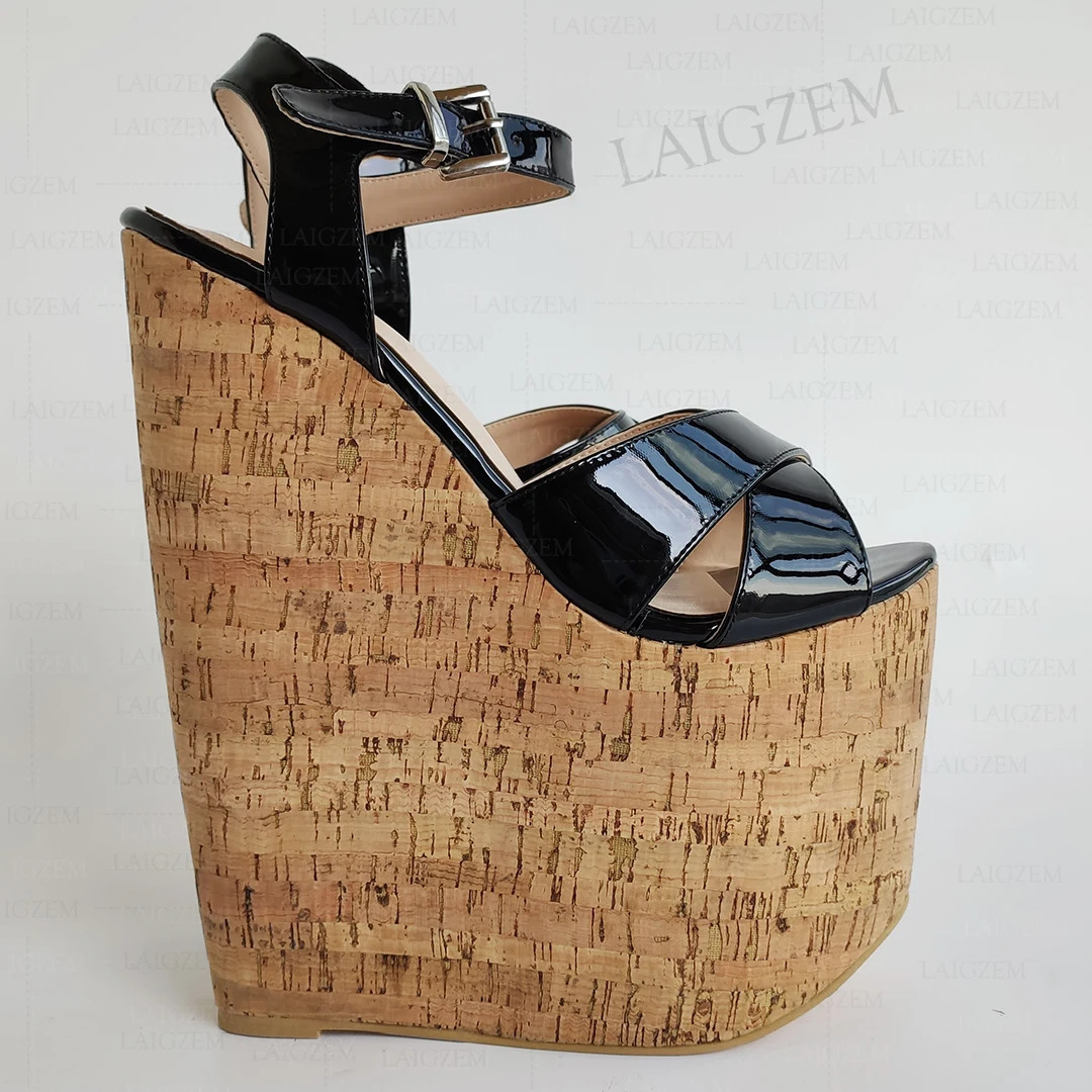 High Heels Hohe Keilabsatz Schuhe Sommer Berzimer Damen Sandalen