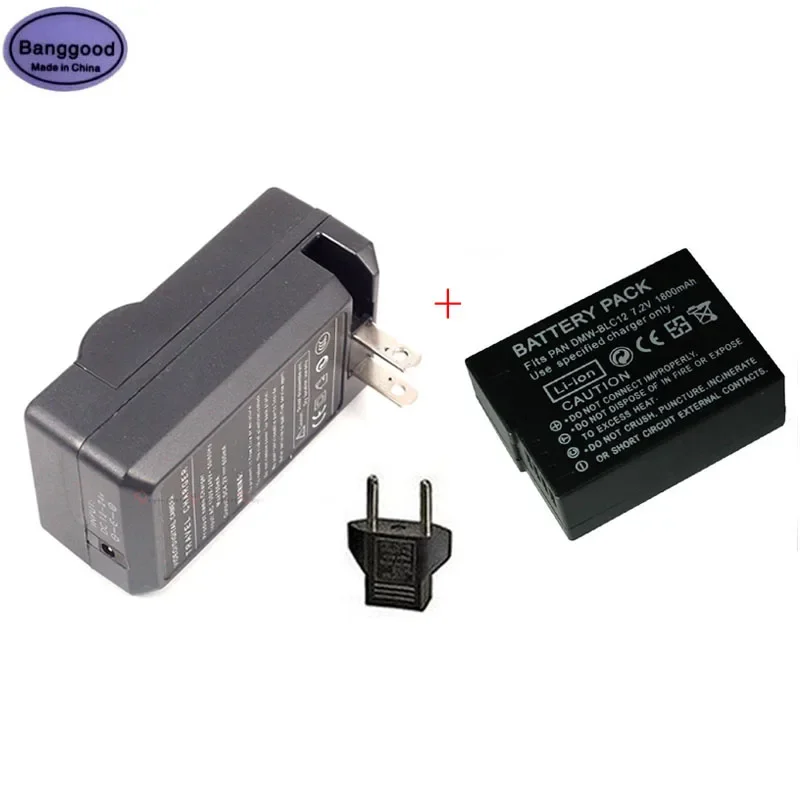 

7.2V 1200mAh DMW-BLC12 DMWBLC12 Camera Battery + AC Charger For Panasonic DMW-BLC12E BP-DC12 Lumix DMC GH2 G6 G5 G7 G80 FZ1000