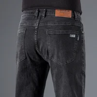 Loose Straight Leg Workwear Jeans Men's Casual Fall Winter Trousers Resistant to Dirt And Wearable for Office And Outdoor Work