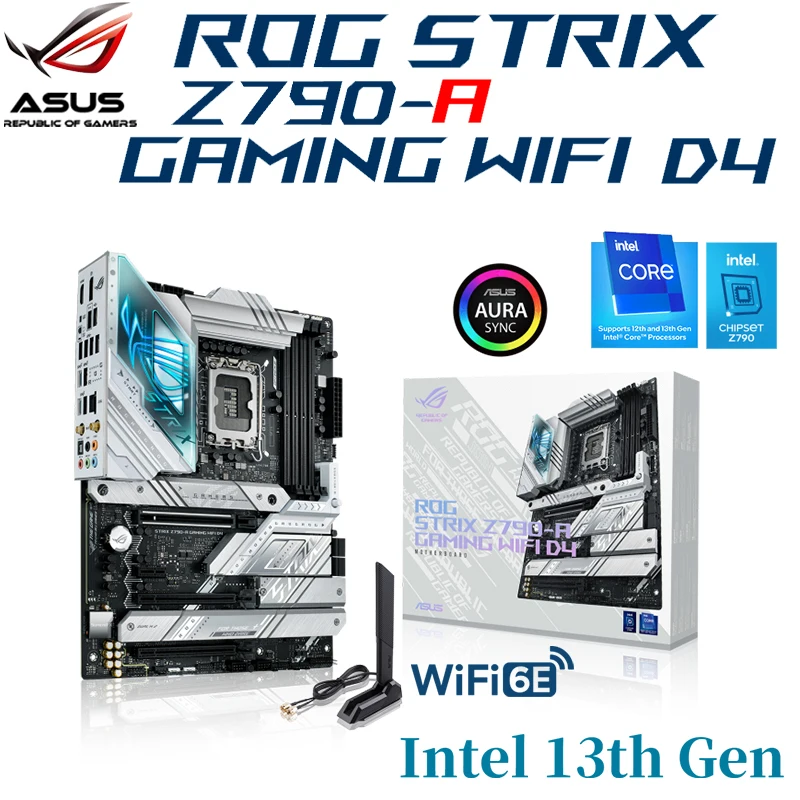 

ASUS ROG STRIX Z790-A GAMING WIFI D4 Motherboard Support Intel Core 13th and 12th Gen CPU DDR4 128G PCI-E 5.0 M.2 Placa Mãe New