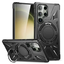 Magnetic Ring Holder Kickstand Protective Case with Stand - SamsungA25 5G (Black)