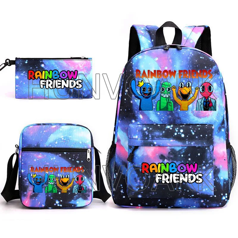Roblox Rainbow Friends Black Anime Backpacks Poly/Cotton Blend Polyester  Anime Bag Anime Merchandise 