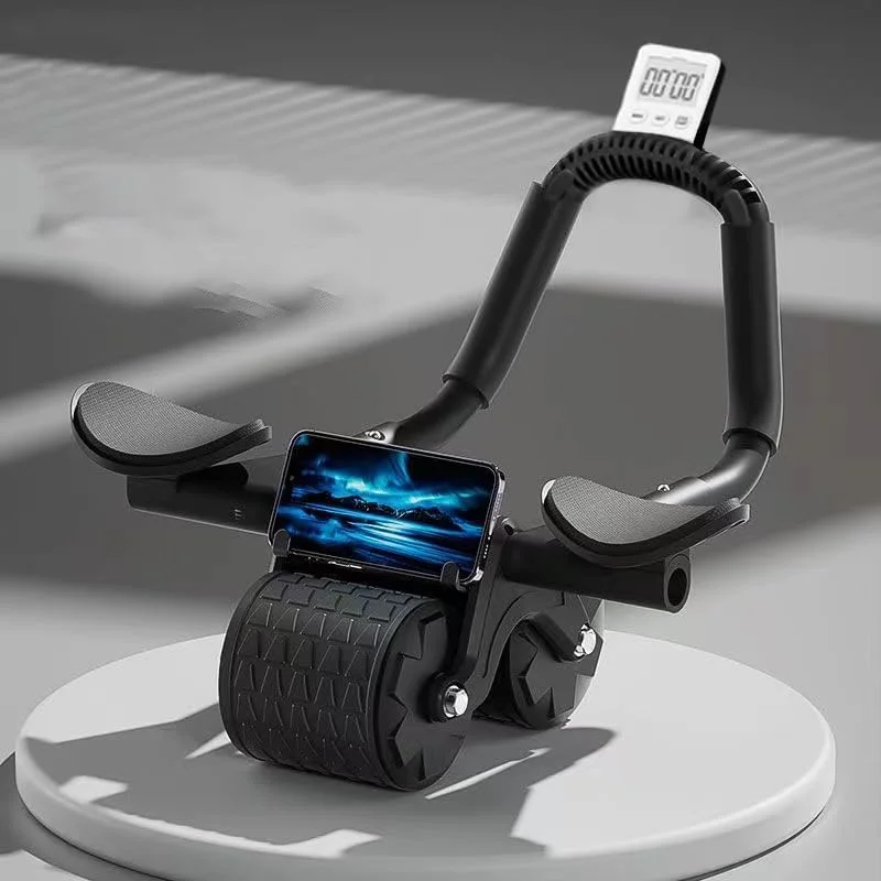 Elbow Support Automatic Rebound Abdominal Wheel Core Muscle Ab Trainer Counter Display Fitness Exercise Roller Wheel