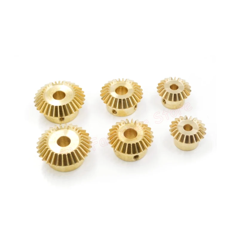 Transmission Gear 1pc 1:1 Brass Bevel Gear 0.5M 0.8M 1M 1.5M 15 20 25 30 Teeth 90 Degrees Meshing Angle Gears Bore 3/4/5/6/8/10/12/14/15mm