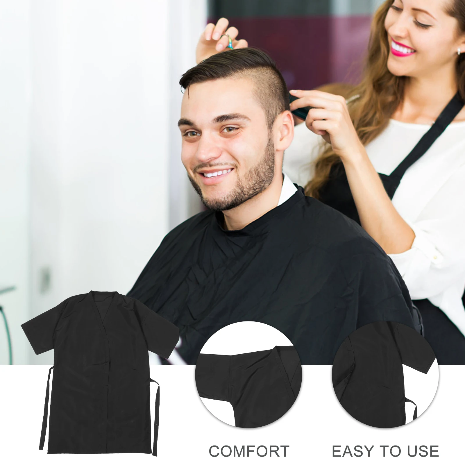 Salon Client Gown Robes Cape Suits Women Professional Hair Cutting Smock Client Kimono Style Hairdressing Cloth Haircut Cape Hairdressing Cape Beauty Salon Apron Hair Salon Cloth