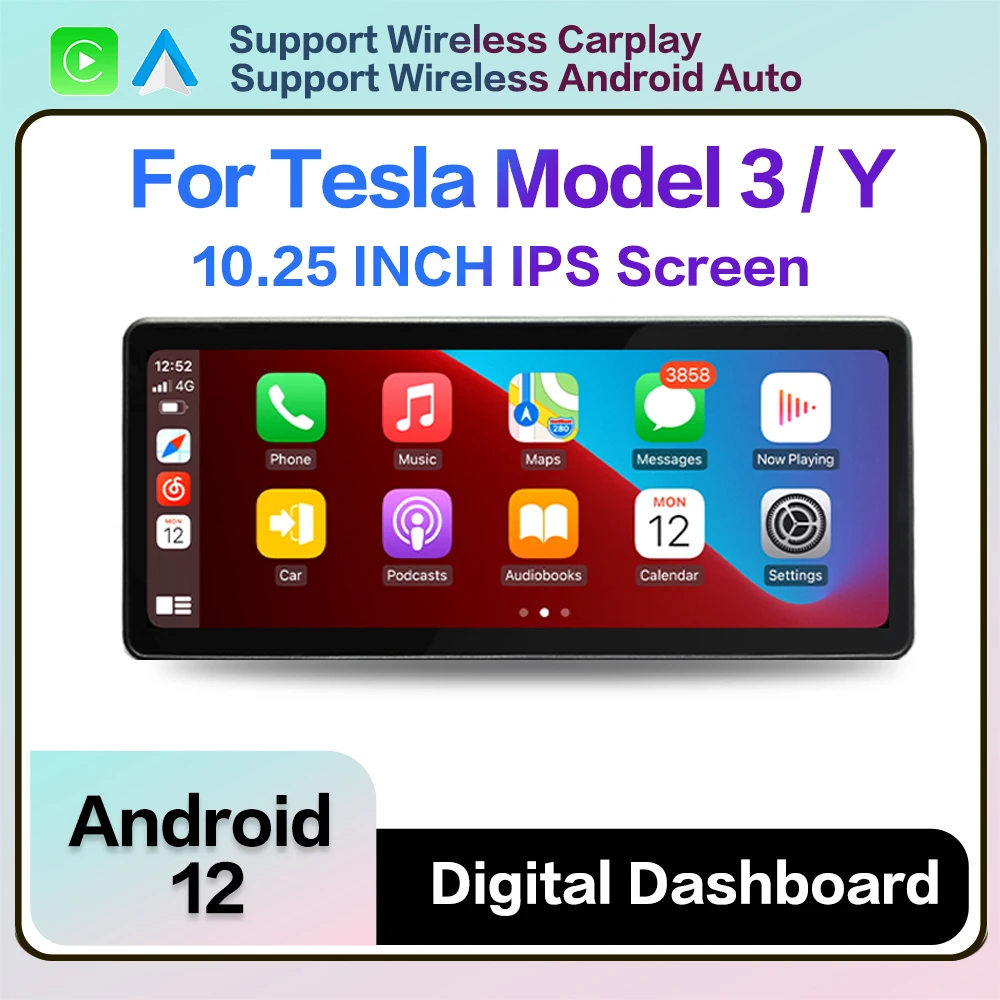 Pantalla 8.8 CarPlay & Android Auto Testa Model 3 Y