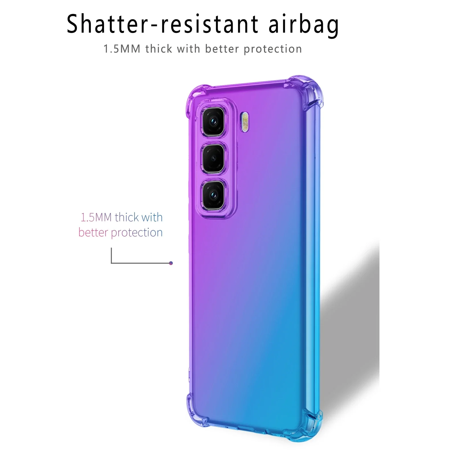 Airbag Shockproof Gradient TPU Protective Phone Case Cover
