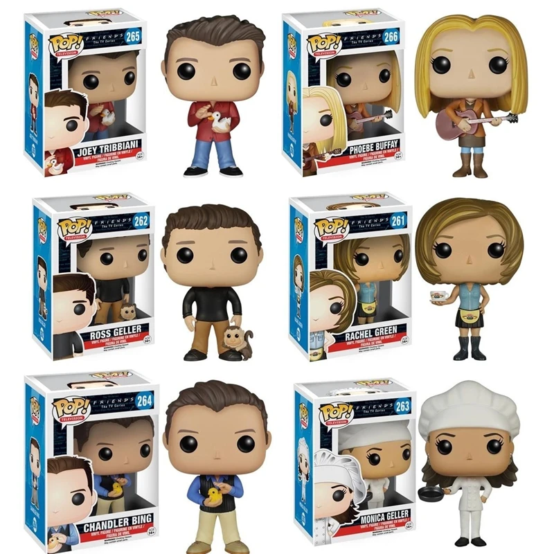 2024 Nuovi Amici La Serie Tv Rachel Green Ross Geller Joe Tribbiani Chandler Bing Febe Buffay Monica Action Toy Figures