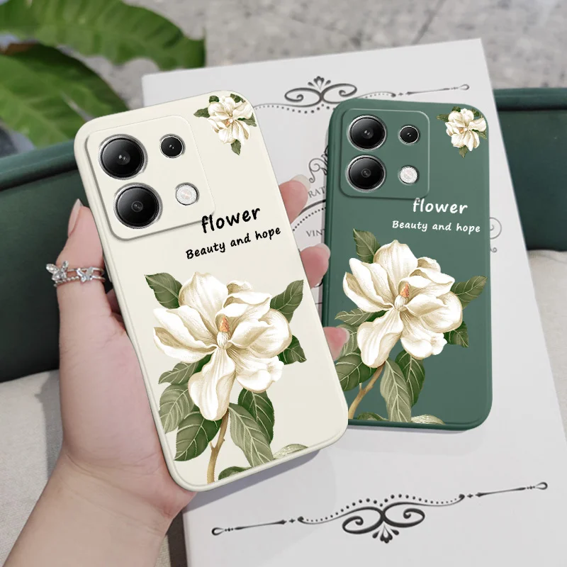 Magnolia Blossom Liquid Silicone Phone Case