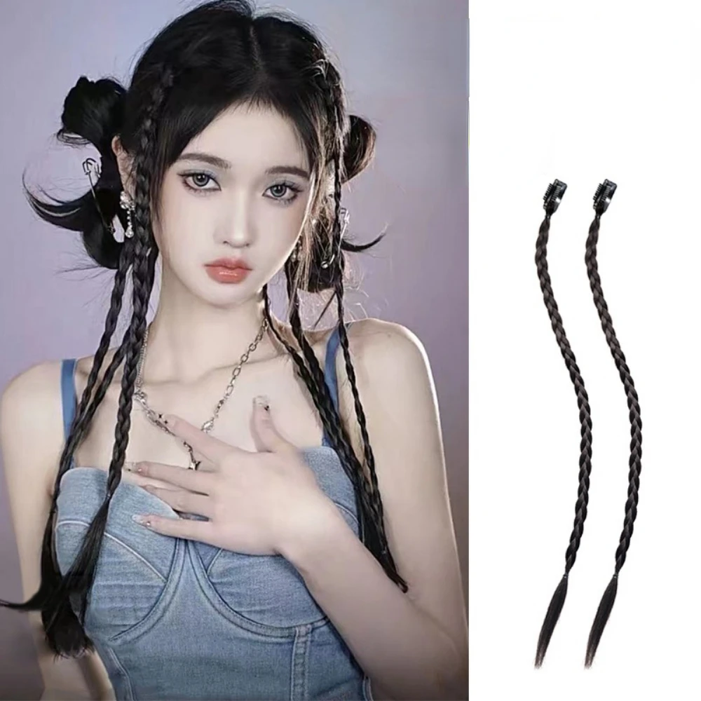 

2pcs/set Sweet Cool 45cm Fake Hair Crochet Boxing Braids Synthetic Braids Hair Boxing Braiding Hair Extensions 2023 New 7Color