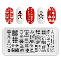 Christmas Nail Stamping Plates Santa Claus Stainless Steel Nail Stamp Image Stencils Nail Art Template Manicure Merry Christmas 1