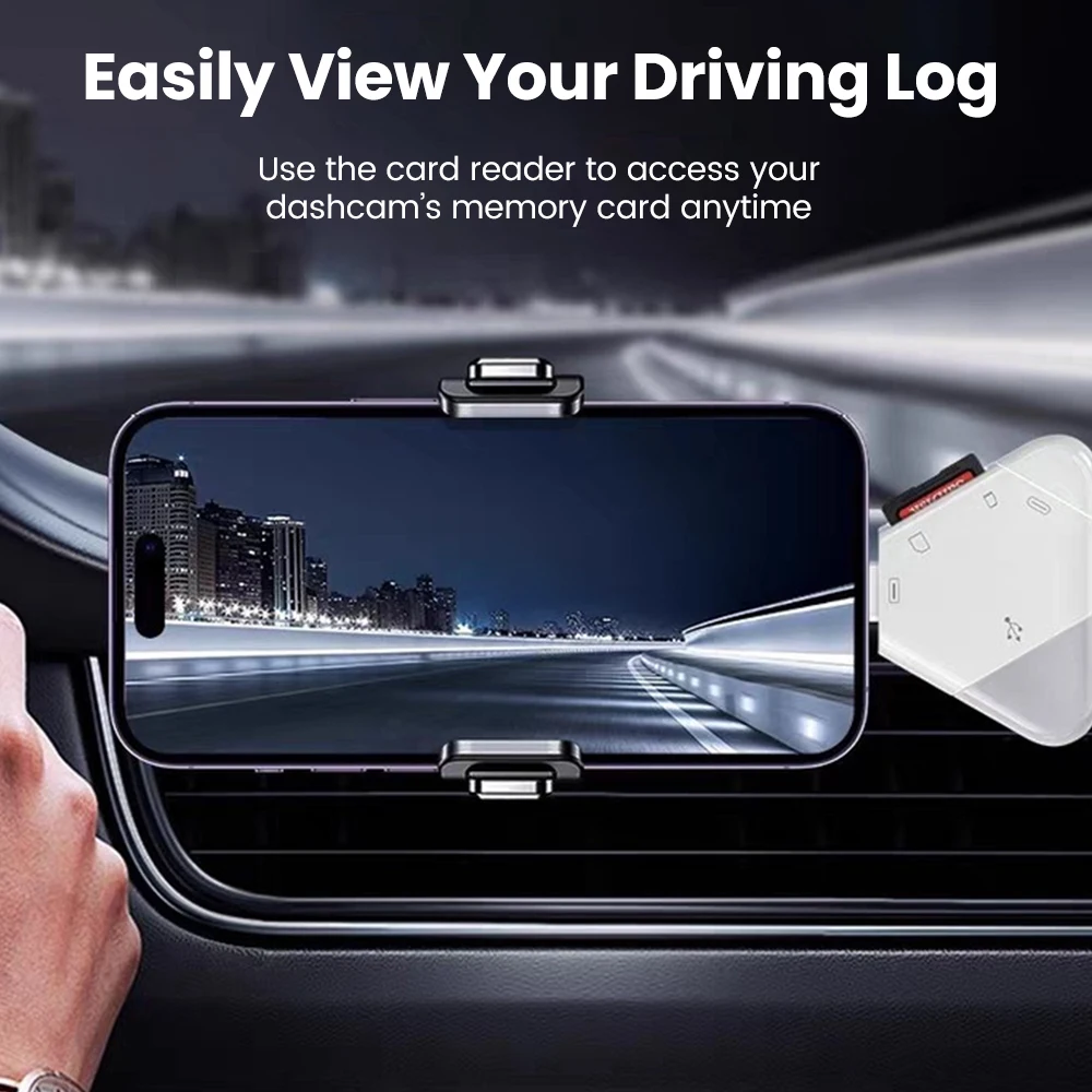 3 in 1 리더 마그네틱 USB A+Type-C+Lightning 3포트 SD/TF 카드 읽기 데이터 전송 커넥터 (휴대폰, 태블릿, 노트북용)
