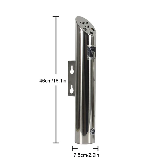 Posacenere Da Parete In Acciaio Inox - Impermeabile E Facile Da Pulire Per Esterni - Foto 6