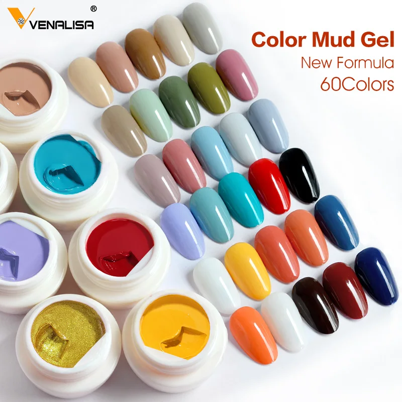 Venalisa Smalto Gel Nail Art Fango Gel Non Fluente Pittura Vernice Piccolo Barattolo Cremoso Texture Disegno Gel Gel Liscio Smalto Per Unghie