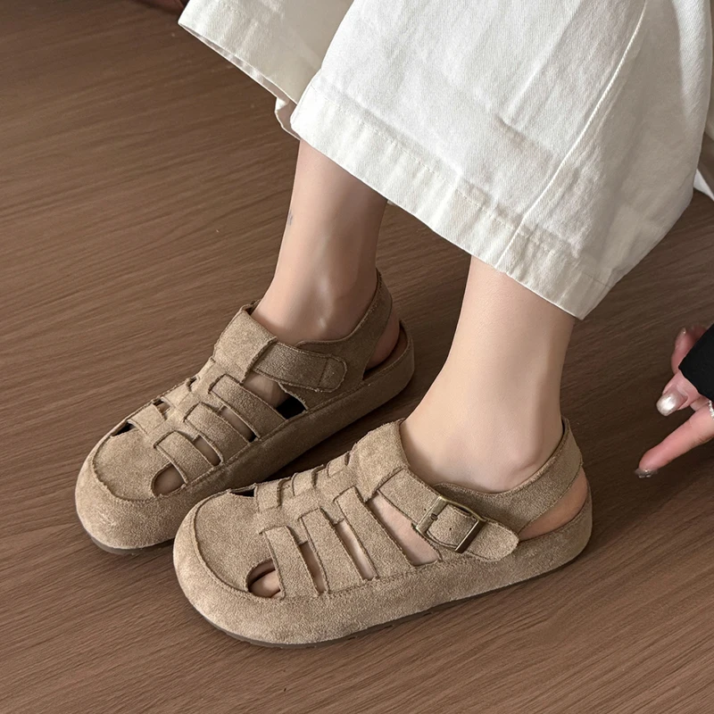 Women Flats Sandals Fashion Hollow Designer Casual Slingback Slippers Summer Flip Flops