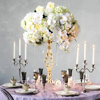 10 Pcs Metal Flower Arrangement Stand Wedding Flower Centerpieces Stand 20 Inch Tall Elegant Metal Flower Vase Gold Candelabra C 2